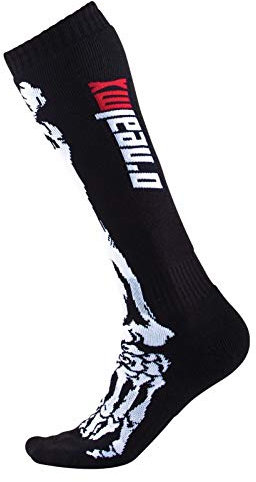 O'NEAL | Motocross-Socken | Kinder | Motocross Enduro | Verstärkte Maschen in Fersen- & Sohlenbereich, Bessere Dämpfung, Strapazierfähiges Material | Pro MX Sock Youth XRAY | Schwarz-Weiß | One Size