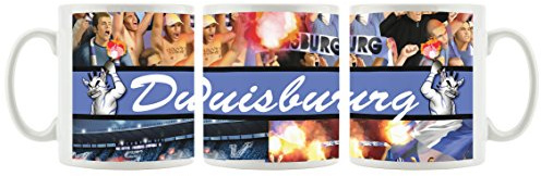 Ultras Duisburg Collage als Bedruckte Kaffeetasse/Teetasse aus Keramik, 300ml, weiß