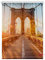Lichtblick Klemmfix Tageslicht-Rollo mit Motiv, ohne Bohren, Blickdicht, Seitenzugrollo, Made in Germany, Brooklyn Bridge - Orange 70 x 150 cm (B x L)