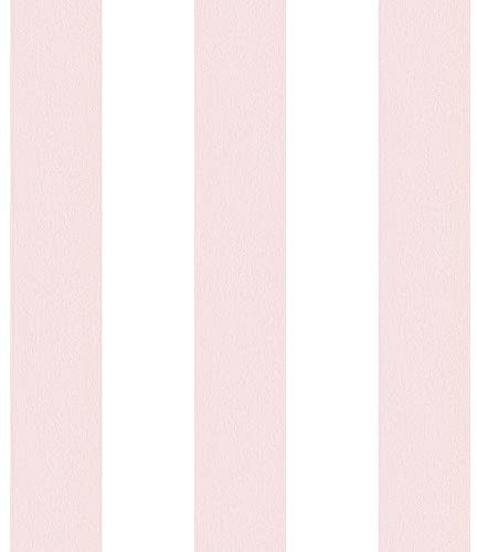 Galerie G67585 Smart Rayures 2 Papier peint, Rose/blanc
