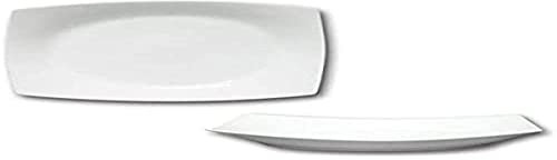 SATURNIA S.R.L. Saturnia arredo Cucina-Piatto RETTANGOLO Fondo cm. 34x24 Tokio Bianco, Porcellana, Unica