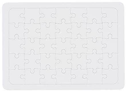VBS Blanko-Puzzle 35 Teile 29cm x 21cm Weiß Karton