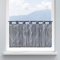 HongYa Scheibengardine Küche Voile Bistrogardine mit Schlaufen Transparente Gardine für Kleinfenster Äste Muster H/B 45/120 cm Grau