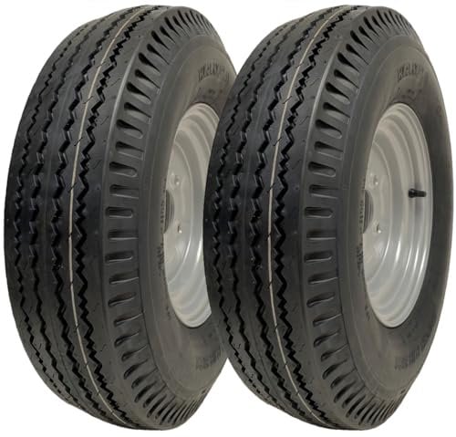 Parnells - Kit de Remorque Haute Vitesse - 2 Pneus et Roues de Remorque, 5.00-10 - Diamètre 508 mm, 130 Km/H, 710 kg - Jantes en Acier à Usage Intensif, Marquage E, Homologué pour la Route