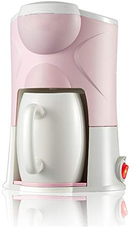 SWKUN F Cafeteras - Filtro de Precisión Diseño de Suspensión Base Antideslizante Cinco Minutos de Café Super Rápido Haciendo Hogar/Oficina Mini Cafetera 0.15L 300W,Rosado