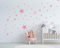 ELES VIDA - 100 Sterne Wandtattoo fürs Kinderzimmer - Wandsticker Set - Pastell Farben, Baby Sternenhimmel zum Kleben Wandaufkleber Sticker Wanddeko - Wandfolie, Kleinkinder, Rauhfaser Pink
