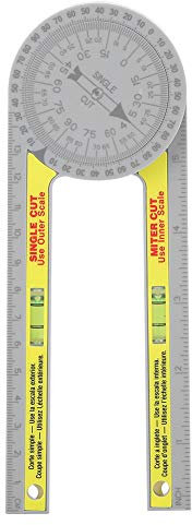 Winkelmesslineal, 7,3-Zoll-Winkelmesslineal Hochgenaues Holzbearbeitungs-Goniometer Messgeräte Bau-Winkelmesser für Männer/Schreiner/Klempner/Bau/Heimwerker