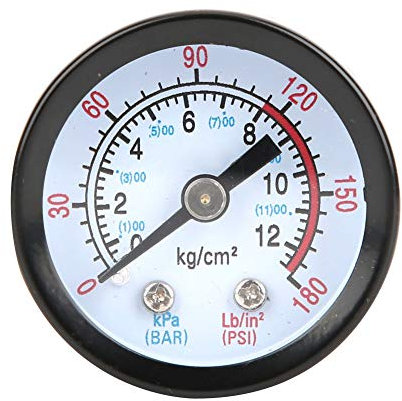 Compteur de pression, manomètre de compresseur d'air Y40 Iron Shell Instrument de mesure de pression mètre noir