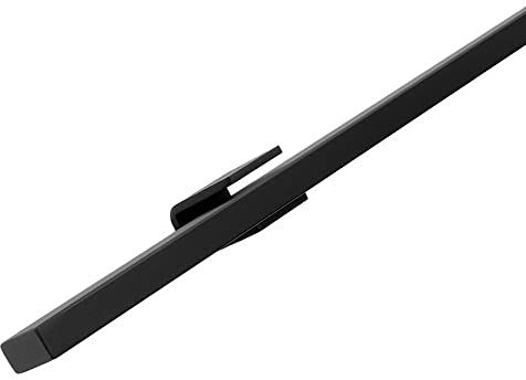 Vivol Corrimano rettangolare in acciaio nero, con 2 supporti per interni – 8 diverse lunghezze (Nero, 50 cm)