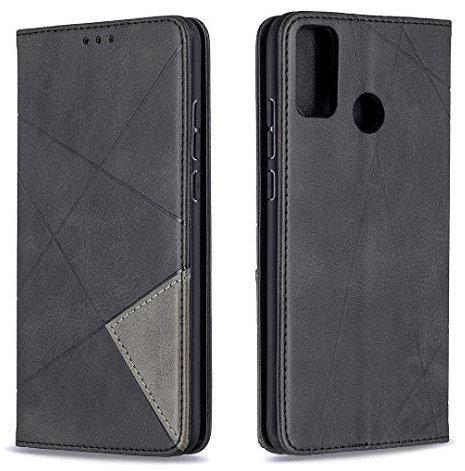 Posanter Coque pour Huawei Honor 9X Lite, Housse Portefeuille en Cuir Etui de Protection avec Slim TPU Silicone Bumper Antichoc Magnétique Flip Case, Porte Cartes avec Fonction Support Cover (Noir)