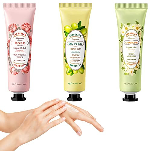 Mini Handcreme Set, Mini Handcremes, Mini Handcreme Tube, 3 Stück Fragrance Hand Creme Set, Mini-Handcreme, Feuchtigkeitsspendende, Handcreme For Women, Handcreme Set Für Trockene, Hand Lition