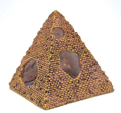Aquarium Fish Tank Dekoration Harz Ägyptische Pyramide Ornament Dekoration Rockery Kellerabdeckung Größe S 7,2 x 7 x 8,5 cm elegant und beliebt