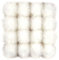 16 Stück Kunstfell Pompon Bommel,Faux Fuchspelz Fellbommel mit elastischer Schlaufe Pom Flauschig Plüsch Bälle Set zum Basteln für Mützen Tasche Schals Schlüsselanhänger Dekoration Zubehör,Weiß