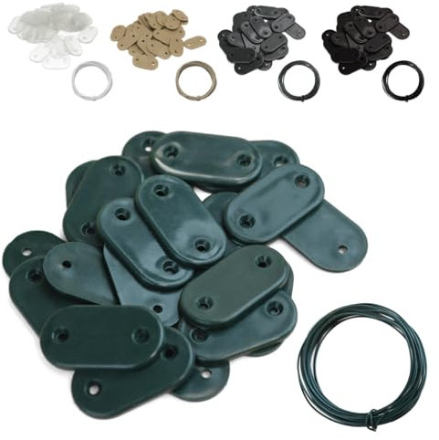 Linxor - Lot de 20 Kits de Fixation pour Brise Vue, canisse Anti-UV - Plusieurs Coloris Disponibles