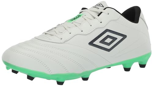 UMBRO Tocco 3 Premier FG, Tacos de fútbol Hombre, Blanco Negro Verde, 45 EU