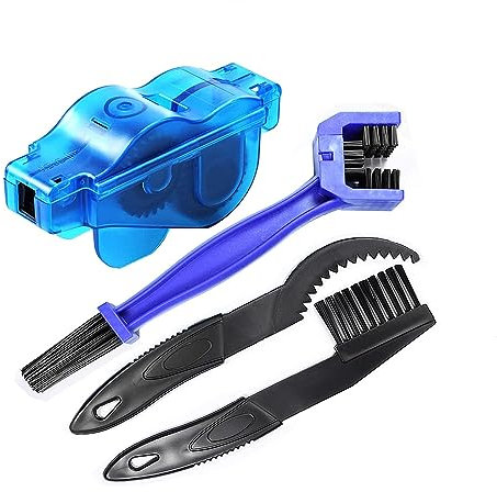 Shallho Lot de 4 outils de nettoyage pour chaîne de vélo - Brosse de lavage pour chaîne de moto - Pour motos, vélos, VTT
