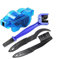 Shallho Lot de 4 outils de nettoyage pour chaîne de vélo - Brosse de lavage pour chaîne de moto - Pour motos, vélos, VTT