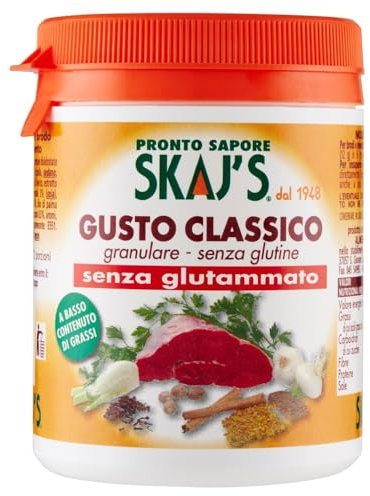Brodo granulare gusto carne per brodo e condimento, senza glutine, senza glutammato, a basso contenuto di grassi 900g. 3 Pz