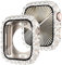 Fullife Custodia impermeabile 2 in 1 compatibile con Apple Watch 41 mm, serie 9, 8, 7, da donna, in pizzo, con strass, protezione per lo schermo per iWatch 41 mm, Starlight