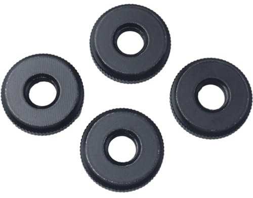 FDXGYH 4 Pcs 3/8-16 Microphone Stand Nut Knurled Lock Nut Black Jam Nut for Microphone Photographic Equipment