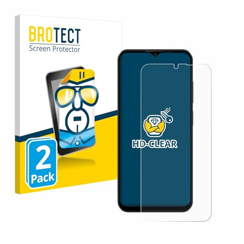 BROTECT Schutzfolie für Ulefone Note 16 Pro | 2 Stück Transparenter Displayschutz Made in Germany Klare Displayschutz-Folie Clear Einfache Montage Case-Friendly