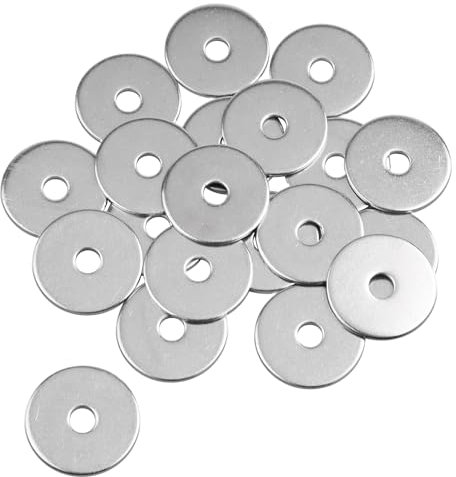 Caianwin M4 Unterlegscheiben 20Stück, M4 x 25mm Große Unterlegscheibe Beilagscheiben Edelstahl Karosseriescheiben Metallscheiben U Scheiben für m4 Schrauben & m4 Muttern & m4 Gewindestangen