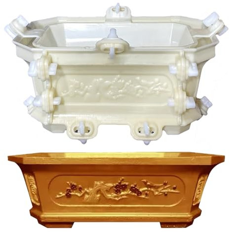 DIYUNIMOULD Moule pour pot de fleurs en béton pour décoration de maison et de jardin, blanc