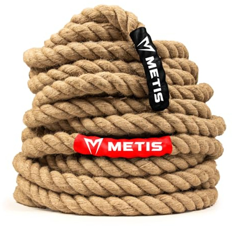 FORZA METIS Tauziehseil | Strapazierfähiges Seil mit Kunstlederenden – ideal für Sporttage und Teambuilding-Aktivitäten (20m)
