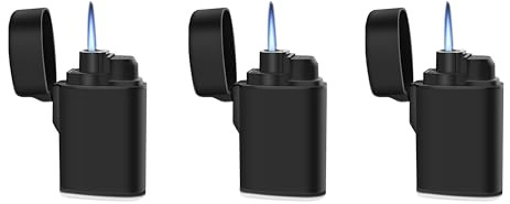 3 Pack Mini Torch Lighter Windproof Jet Flame Butane Gas Pocket Refillable for Candles, Outdoor, fireworks, Camping, Fireplaces, Gas Stoves, Ovens, BBQ & Survival Gear (Butane not included)