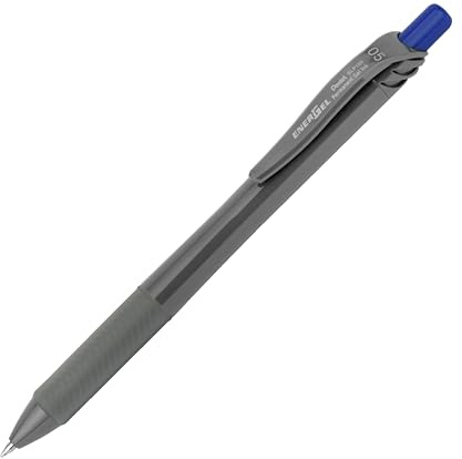 Pentel EnerGel Document BLP105 Gelschreiber mit Druckmechanik, blau (12 Stück)