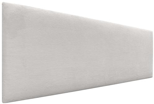 DHOME Kopfteil in unifarbenem Cord, hohe Qualität, modernes gepolstertes Kopfteil, Luxus-Bett, gepolstertes Schlafzimmer (Elfenbeinweiß, 160 cm)