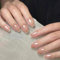 French Tip - False Nails Square - 24Pcs White Tip Stick on Nails - French Glossy Press on Nails with Glue - Acrylic Full Cover Artificial Fake Nail for Women and Girls