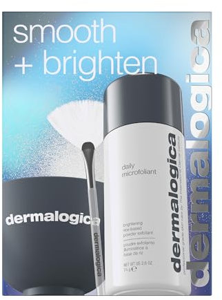 Dermalogica Daily Microfoliant 74g - Geschenk Set mit Daily Microfoliant, Pinsel & Schälchen. Enzym Gesichtspeeling für jeden Tag. Verfeinert das Hautbild, für einen strahlenden, gleichmäßigen Teint.