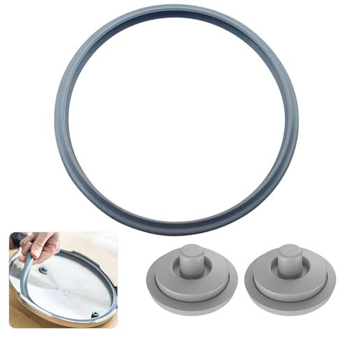 Dfuqanb Bouge para olla a presión de repuesto, anillo de sellado de 22 cm y 2 juntas de señal de cocción (18 cm y 22 cm), para tapa Perfect de 2,5 l – 8,5 l de ollas a presión de silicona (3 unidades)