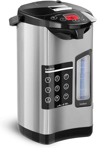 Distributore di Acqua Calda Thermo Pot Bollitore Elettrico istantaneo BCTP-5-L (5 L, Acciaio Inossidabile, 680 W, 230 V, Display LCD, Funzione autopulente)