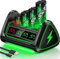 Upgraded Fast Charging Rechargeable Battery Packs with Light Control, 4 x 5520mWh Xbox Replacement Batteries with Charger Dock/Storage for Xbox Series X|S, One S/X/Elite Controllers, Console Accessory