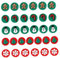 HAPINARY 50 Stück Schneeflocken Knöpfe Harzknöpfe Weihnachts Dekoration Bunte Knöpfe Nähzubehör Schneeflocken Ornamente Christbaumschmuck