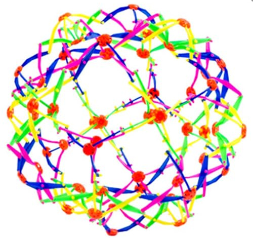 Hugsweet Expansionsball, erweiterbarer Atemball, Kugelspielzeug, Regenbogen-Schrumpfball, leuchtet im Dunkeln, bunter Ball, magischer Teleskopball, sensorisches Spielzeug für Yoga, Entspannung
