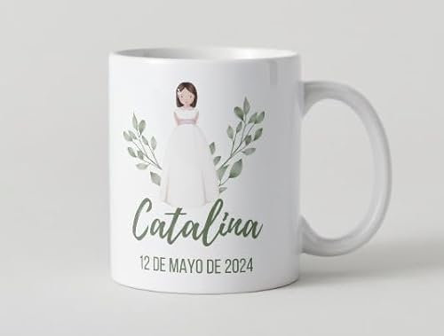 Fábrica de Regalos Mágicos | Lote de 10 Tazas personalizadas para comunión pudiendose incrementar en multiplos de 5 para regalar a invitados