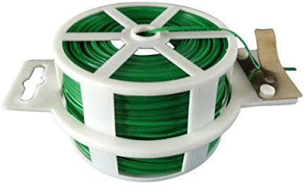 YARNOW 2 Stück 100 M Starker Gartendraht Pflanzenstützschnur Grüner Kunststoff-eisendraht Gartenbinder Kabel-Organizer Zuschneidbar Für Buschblumen Bonsai