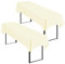 2 Stück Beige Biertisch Tischdecke universal für 50cm u.70cm Biertische Hussen für Biertisch, Blickdichte Polyester Biertischhussen Biertisch-Husse Rechteckige Tischdecken Waschbar-250x100cm