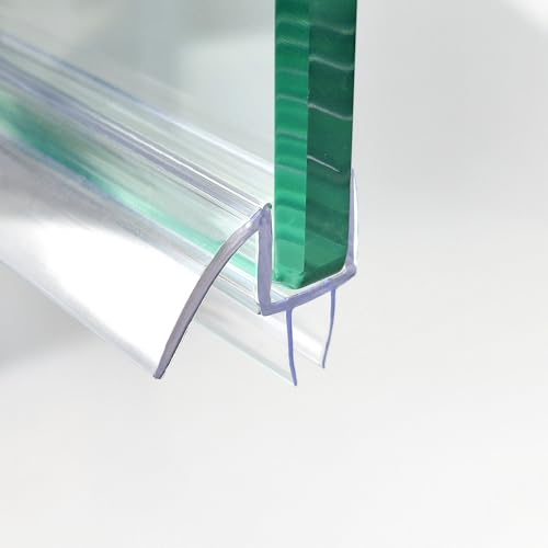 MCOCOD 36 Shower Door Bottom Seal Strip for 3/8 (10mm) Glass – Ultra Clear Polycarbonate Shower Door Sweep, Single Pack