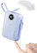 Batterie Externe 20000mAh avec Câble intégré : 22.5W Power Bank à Charge Rapide pour téléphone Portable, Batterie USB C (Input & Output), Chargeur Portable avec 4 Sorties et 2 entrées-Bleu