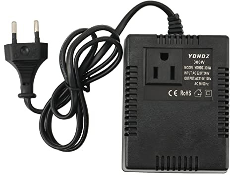Reinscer Transformateur de tension 300 W Tension 220 V vers 110 V Adaptateur de tension Prise européenne