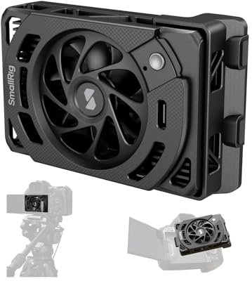 SMALLRIG R5 Mark II/R5 Camera External Cooling System with Dual-Speed modes for Canon for Sony, Snap-On Cooling Fan with TEC Cooling Module for Sony ZV-E1/A7 IV/A6700/FX3-5063