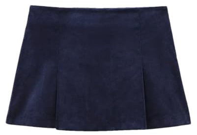 Damen V-Ausschnitt Ärmellos Tank Top Schlankheits Kurz Top Minirock Set, dunkelblau, M