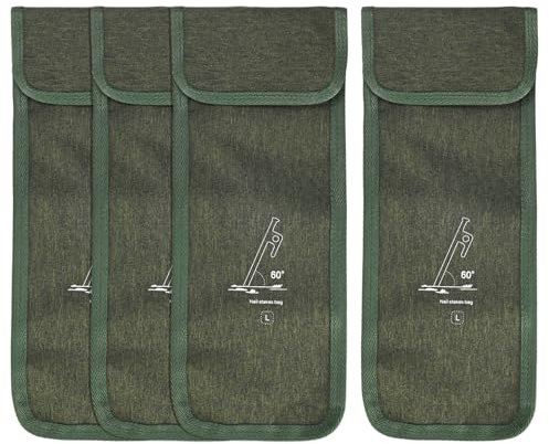 TIXIPEM Tent Stakes Bags [4PCS L] - Tent Peg Storage Bags Use for Camping & Hiking - [Green] Camping Spikes Peg Pouch