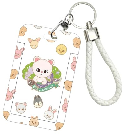 Le porte-cartes photo Kpop en acrylique comprend 1 porte-photo avec motif de dessin animé, 1 cordon court, 1 porte-clés amovible en forme de personnage de dessin animé, idéal pour les enfants, les