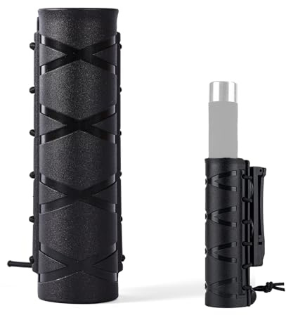 WGLILO Universal Baton Holder with Duty Belt/MOLLE Clip, Baton Holster 16-21-26 Telescopic Baton Pouch ASP Baton Carrier Expandable Baton/Flashlight Carrying Case for Law Enforcement Security