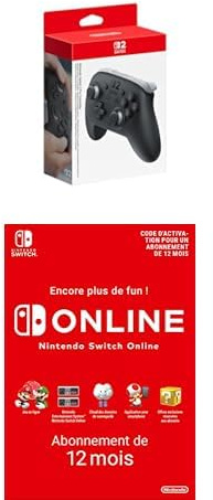 Nintendo Pro Controller Switch 2 + 12 Mois Switch Online